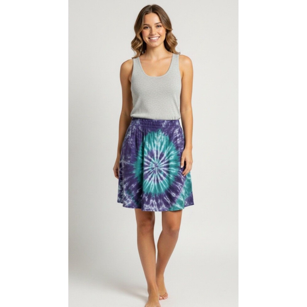 CP Shades Women's Linen A-Line Skirt Green USA Made XS